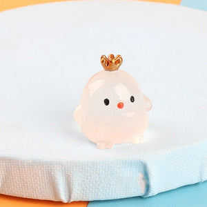 Planet Gates B5 Blue 1PC Luminous Mini Resin Pig Car Dashboard Toys Dolls Glowing Sculptures And Figurines Home Garden Decoration Chick Car Ornaments