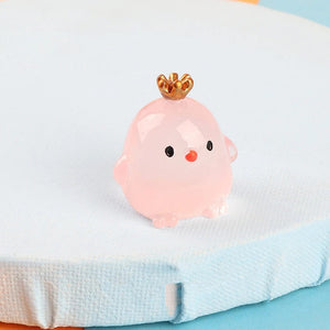 Planet Gates B5 Blue 1PC Luminous Mini Resin Pig Car Dashboard Toys Dolls Glowing Sculptures And Figurines Home Garden Decoration Chick Car Ornaments