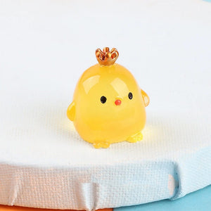 Planet Gates B5 Blue 1PC Luminous Mini Resin Pig Car Dashboard Toys Dolls Glowing Sculptures And Figurines Home Garden Decoration Chick Car Ornaments