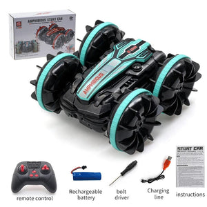 Planet Gates B500 B Without Watch New LED Amphibious RC car Dual remote control waterproof stunt car double side flip drift drive 360 ° rotation rc cars Kids toy