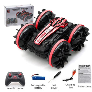 Planet Gates B500 R Without Watch New LED Amphibious RC car Dual remote control waterproof stunt car double side flip drift drive 360 ° rotation rc cars Kids toy