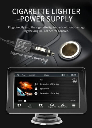 Planet Gates B5300 and CAM BQCC 7inch Car Radio Multimedia Video Player Wireless Carplay And Wireless Android Auto Touch Screen Sun Visor 5300