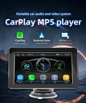 Planet Gates B5300 and CAM BQCC 7inch Car Radio Multimedia Video Player Wireless Carplay And Wireless Android Auto Touch Screen Sun Visor 5300