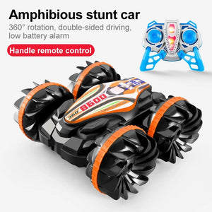 Planet Gates B600 O Without Watch New LED Amphibious RC car Dual remote control waterproof stunt car double side flip drift drive 360 ° rotation rc cars Kids toy