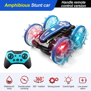 Planet Gates B800 B Without Watch New LED Amphibious RC car Dual remote control waterproof stunt car double side flip drift drive 360 ° rotation rc cars Kids toy