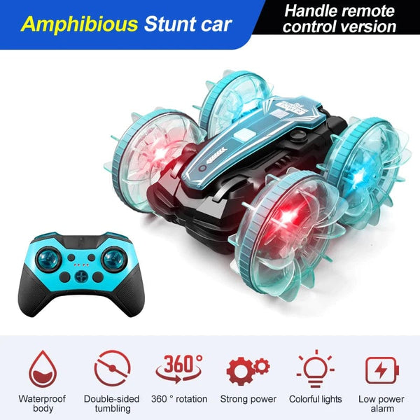 Planet Gates B800 G Without Watch New LED Amphibious RC car Dual remote control waterproof stunt car double side flip drift drive 360 ° rotation rc cars Kids toy