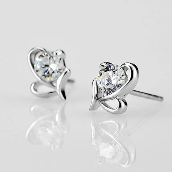 Planet Gates B91 925 Sterling Silver Female Luxury Crystal Round Stud Earrings Vintage Wedding Jewelry White Zircon Stone Earrings Wholesale