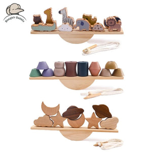 Planet Gates Baby Animal Threading Toys Wooden Stacking Toys Blocks Board Games Wooden Toys Baby Animal Stringing Threading Beads Toys Gift
