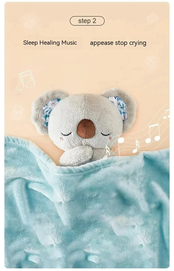 Planet Gates Baby Breathe Bear Soothes Baby Otter Plush Toy Children Soothing Music Sleep Companion Sound And Light Stuffed Doll Toy Gifts