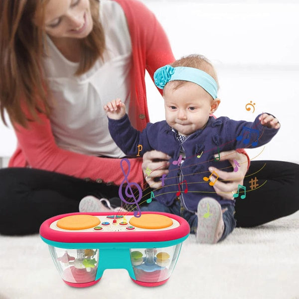 Planet Gates Baby Clap Drum KENLUMO 2024 New Kids Musical Toy Baby Clap Drum 12+ Month Rotating Music Sensory Toys Flash Light Instrument Early Educational