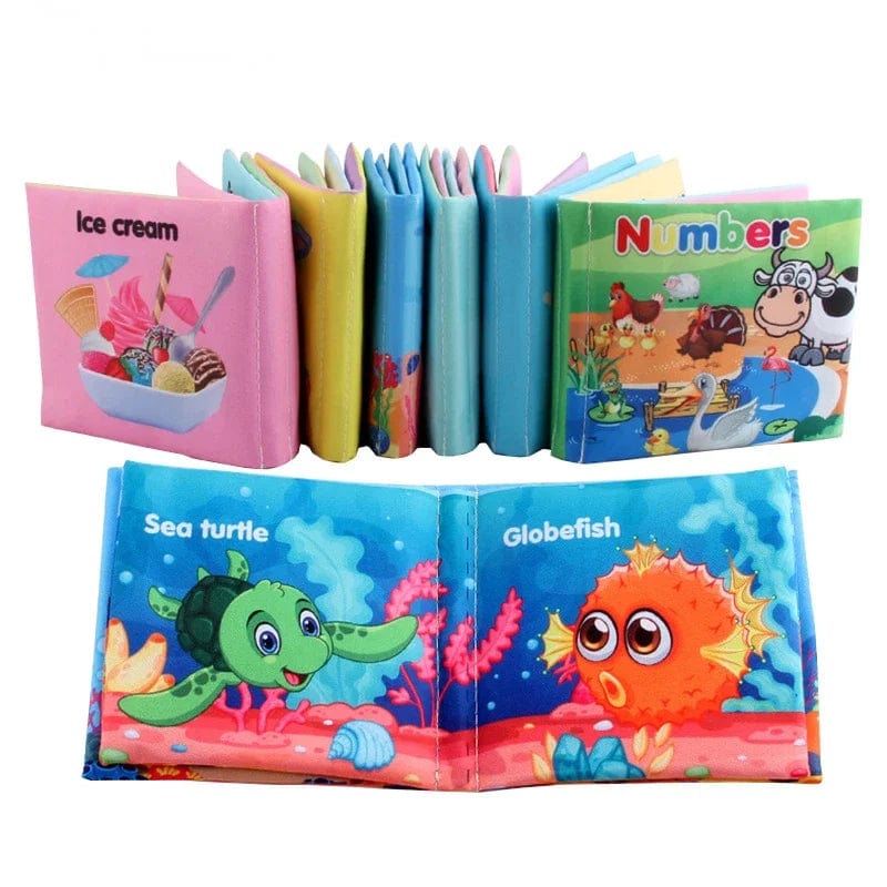 Planet Gates Baby Cloth Books Enlightenment Early Educational Toys Kids Fruits Animal Numbers Food Cognitive Book for Toddlers 12-72 Month