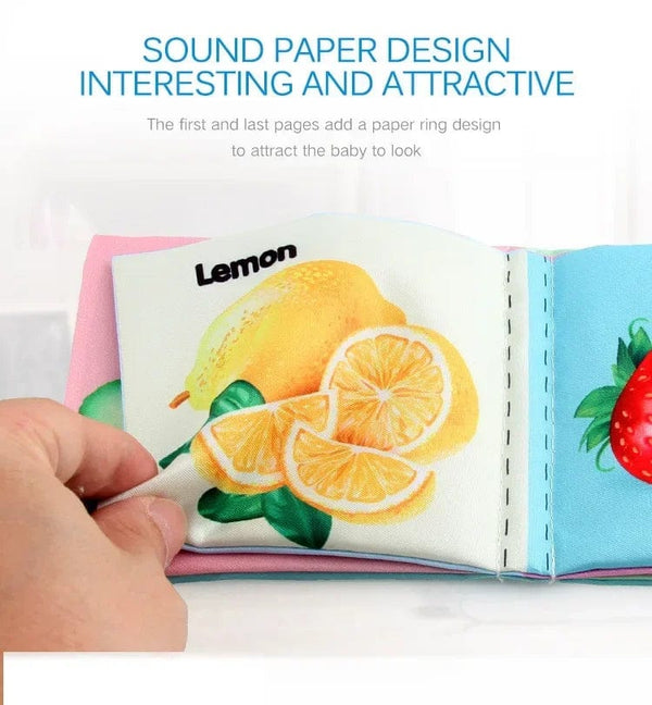 Planet Gates Baby Cloth Books Enlightenment Early Educational Toys Kids Fruits Animal Numbers Food Cognitive Book for Toddlers 12-72 Month