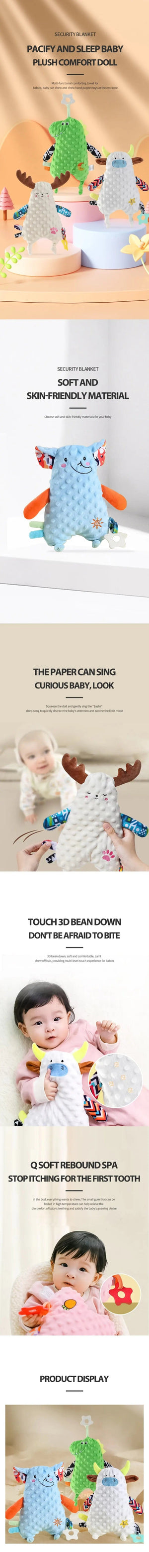 Planet Gates Baby Infant Animal Soothing Placate Towel Cartoon Plush Bear Rabbits Placate Dolls for Newbron Soft Comfortable Towel