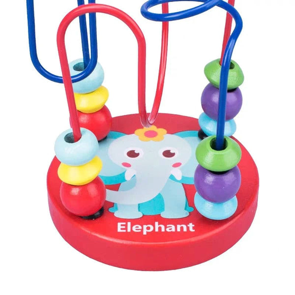 Planet Gates Baby Montessori Educational Math Toy Wooden mini Circles Bead Wire Maze Roller Coaster Abacus Puzzle toys For Kids Boy Girl Gift