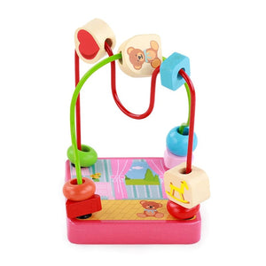 Planet Gates Baby Montessori Educational Math Toy Wooden mini Circles Bead Wire Maze Roller Coaster Abacus Puzzle toys For Kids Boy Girl Gift