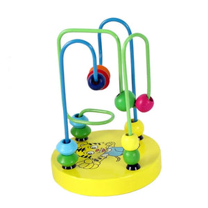 Planet Gates Baby Montessori Educational Math Toy Wooden mini Circles Bead Wire Maze Roller Coaster Abacus Puzzle toys For Kids Boy Girl Gift