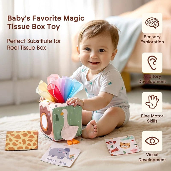 Planet Gates Baby Montessori Toy Magic Tissue Box Cotton Educational Learning Activity Sensory Toy For Kids Finger Exercising Busy Board Game