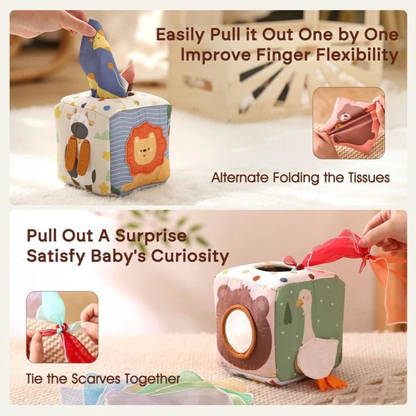 Planet Gates Baby Montessori Toy Magic Tissue Box Cotton Educational Learning Activity Sensory Toy For Kids Finger Exercising Busy Board Game