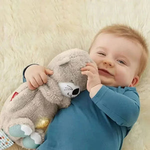 Planet Gates Baby Pacify Breathing Rabbit Doll Soothes Otter Plush Toy Children Soothing Music Sleep Companion Toy Bear Stuffed Gift for Kids
