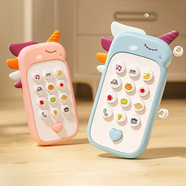 Planet Gates Baby Phone Toys Music Sound Machine Cartoon Telephone Soothe Sleep with Teether Electronic Learning Kids Early Educational Toys
