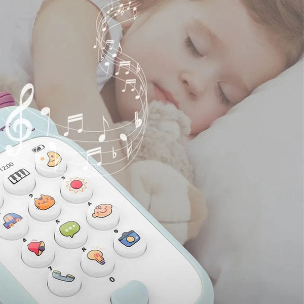 Planet Gates Baby Phone Toys Music Sound Machine Cartoon Telephone Soothe Sleep with Teether Electronic Learning Kids Early Educational Toys