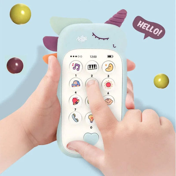 Planet Gates Baby Phone Toys Music Sound Machine Cartoon Telephone Soothe Sleep with Teether Electronic Learning Kids Early Educational Toys
