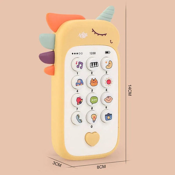Planet Gates Baby Phone Toys Music Sound Machine Cartoon Telephone Soothe Sleep with Teether Electronic Learning Kids Early Educational Toys