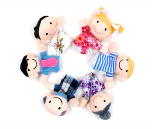 Planet Gates Baby Plush Toy Finger Puppets Tell Story Props 10pcs Animals or 6pcs Family Doll Kids Toys Children Gift GYH