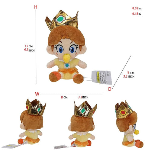 Planet Gates Baby Princess Daisy Princess Peach Mario Plush Toys Kawaii Stuffed Dolls Cartoon Cute Dolls Birthday Christmas Gift For Kids Collection