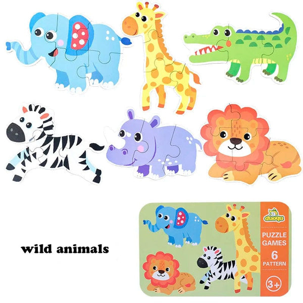 Planet Gates Baby Puzzle Montessori Educational Toys Wood 3D Puzzle Games Iron Box children Puzzles Jigsaw Wooden Puzzles For Kids 2 3 4 Year