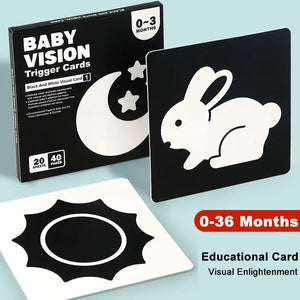 Planet Gates Baby Visual Stimulation Cards Montessori High Contrast Flash Card Infant Gift For Children Cognition Toy