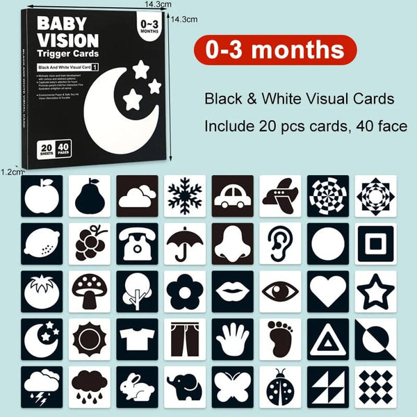 Planet Gates Baby Visual Stimulation Cards Montessori High Contrast Flash Card Infant Gift For Children Cognition Toy