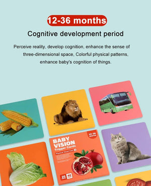 Planet Gates Baby Visual Stimulation Cards Montessori High Contrast Flash Card Infant Gift For Children Cognition Toy