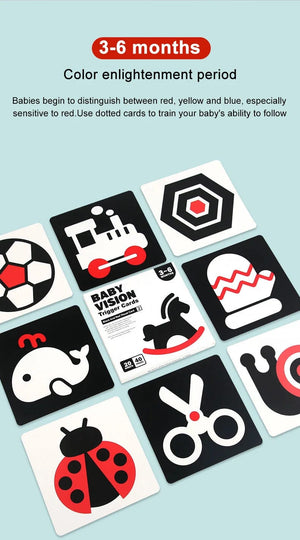 Planet Gates Baby Visual Stimulation Cards Montessori High Contrast Flash Card Infant Gift For Children Cognition Toy