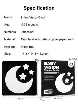 Planet Gates Baby Visual Stimulation Cards Montessori High Contrast Flash Card Infant Gift For Children Cognition Toy