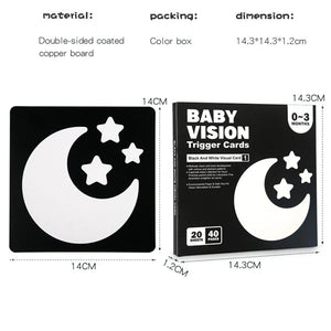 Planet Gates Baby Visual Stimulation Cards Montessori High Contrast Flash Card Infant Gift For Children Cognition Toy