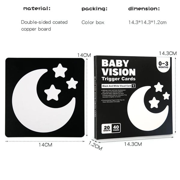 Planet Gates Baby Visual Stimulation Cards Montessori High Contrast Flash Card Infant Gift For Children Cognition Toy