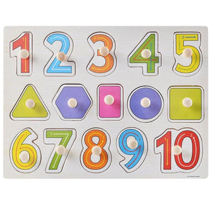 Planet Gates Baby Wooden Grab Board Number Letter Shape Recognition Puzzle Children Early Education Puzzle Toys Montessori Learning TMZ