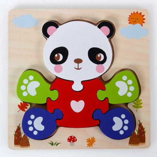 Planet Gates Baby Wooden Montessori Puzzle Child Game Wooden Puzzle 3D Cartoon Animal Puzzle Babies Toys Puzzles For Kids 1 2 3 Year Old