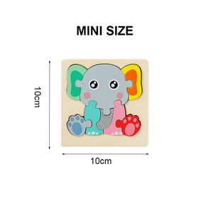 Planet Gates Baby Wooden Montessori Puzzle Child Game Wooden Puzzle 3D Cartoon Animal Puzzle Babies Toys Puzzles For Kids 1 2 3 Year Old