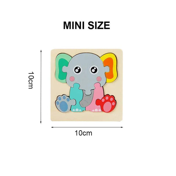 Planet Gates Baby Wooden Montessori Puzzle Child Game Wooden Puzzle 3D Cartoon Animal Puzzle Babies Toys Puzzles For Kids 1 2 3 Year Old