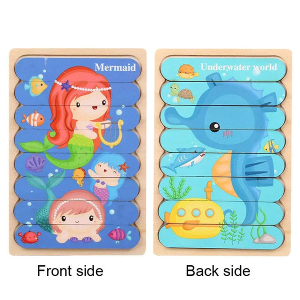 Planet Gates Baby Wooden Montessori Puzzle Child Game Wooden Puzzle 3D Cartoon Animal Puzzle Babies Toys Puzzles For Kids 1 2 3 Year Old