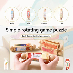Planet Gates Baby Wooden Rotating Jigsaw Puzzle Hand bell Toy Baby Mobile Musical Rattle Toy Montessori Puzzle Game For Babies Newbaby Gift