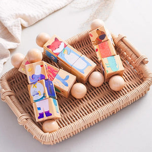 Planet Gates Baby Wooden Rotating Jigsaw Puzzle Hand bell Toy Baby Mobile Musical Rattle Toy Montessori Puzzle Game For Babies Newbaby Gift