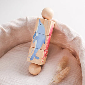 Planet Gates Baby Wooden Rotating Jigsaw Puzzle Hand bell Toy Baby Mobile Musical Rattle Toy Montessori Puzzle Game For Babies Newbaby Gift
