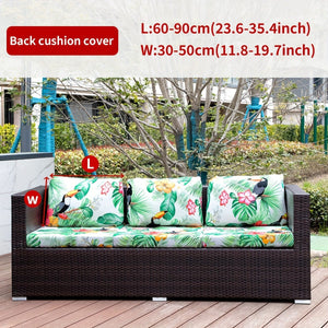 Planet Gates Back Cushion Cover / Animal Leaves 1pc Outdoor Printed Animal Leaves Floral Boho Style Coconut Printed Sofa Cover Couch Cover Furniture Protective Cover Home Decor Sofa Protector