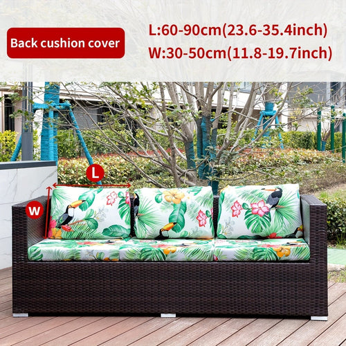 Planet Gates Back Cushion Cover / Animal Leaves 1pc Outdoor Printed Animal Leaves Floral Boho Style Coconut Printed Sofa Cover Couch Cover Furniture Protective Cover Home Decor Sofa Protector