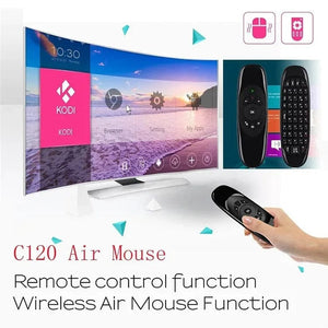 Planet Gates Backlit / CHINA C120 RGB Backlight Fly Air Mouse Gyro Sensor Wireless 2.4G RF Keyboard Remote Control For Android Smart TV Box