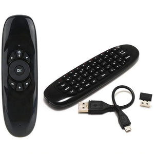Planet Gates Backlit / CHINA C120 RGB Backlight Fly Air Mouse Gyro Sensor Wireless 2.4G RF Keyboard Remote Control For Android Smart TV Box