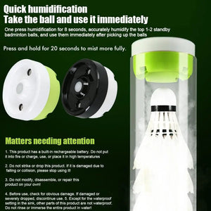 Planet Gates Badminton Shuttlecock Mini Humidifier Cover Keeps Balls Feather Moisturizing 3 Times Save Money